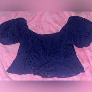 Royal Blue Blouse Express L